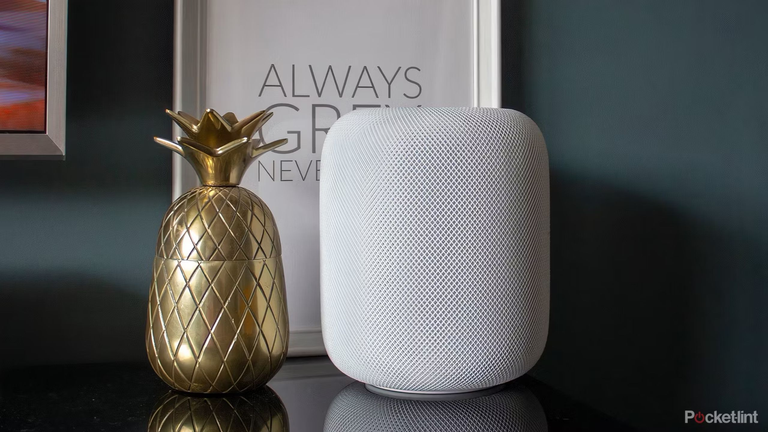 A 2nd generation Apple HomePod in white.