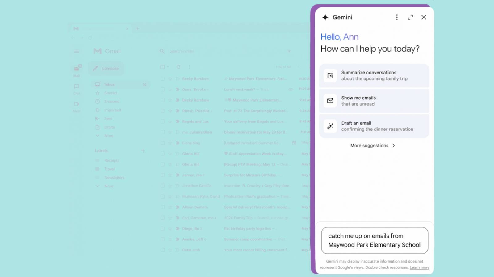 Google rolls out Gmail Gemini features