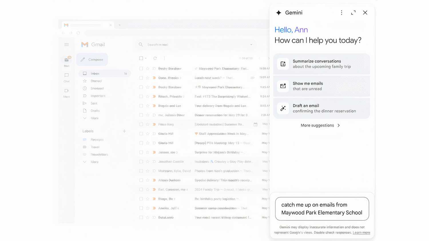 Google rolls out Gmail Gemini features