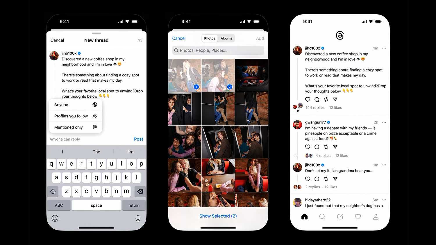 The iPhone version of Threads.