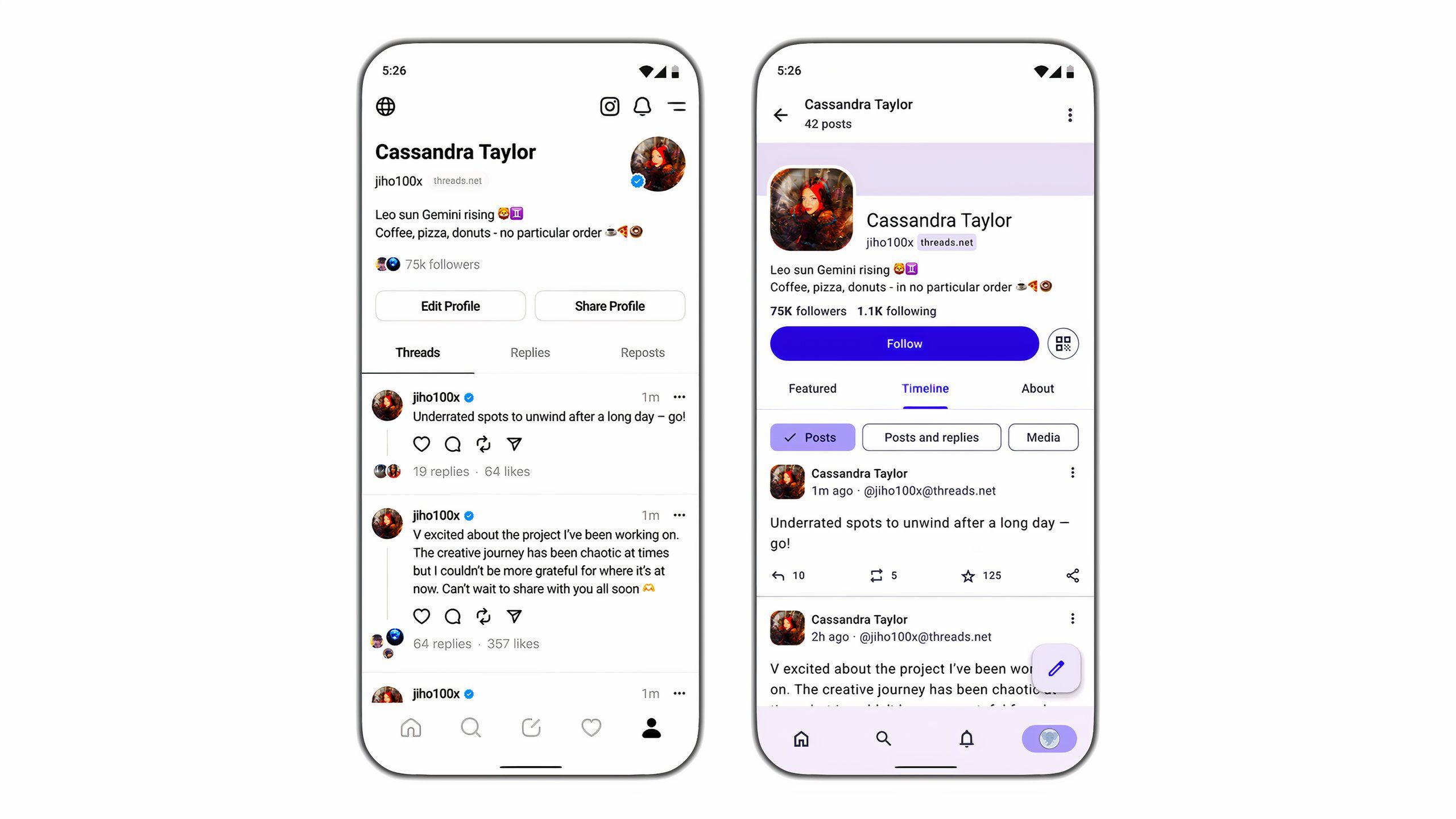 Posting Threads content via ActivityPub.