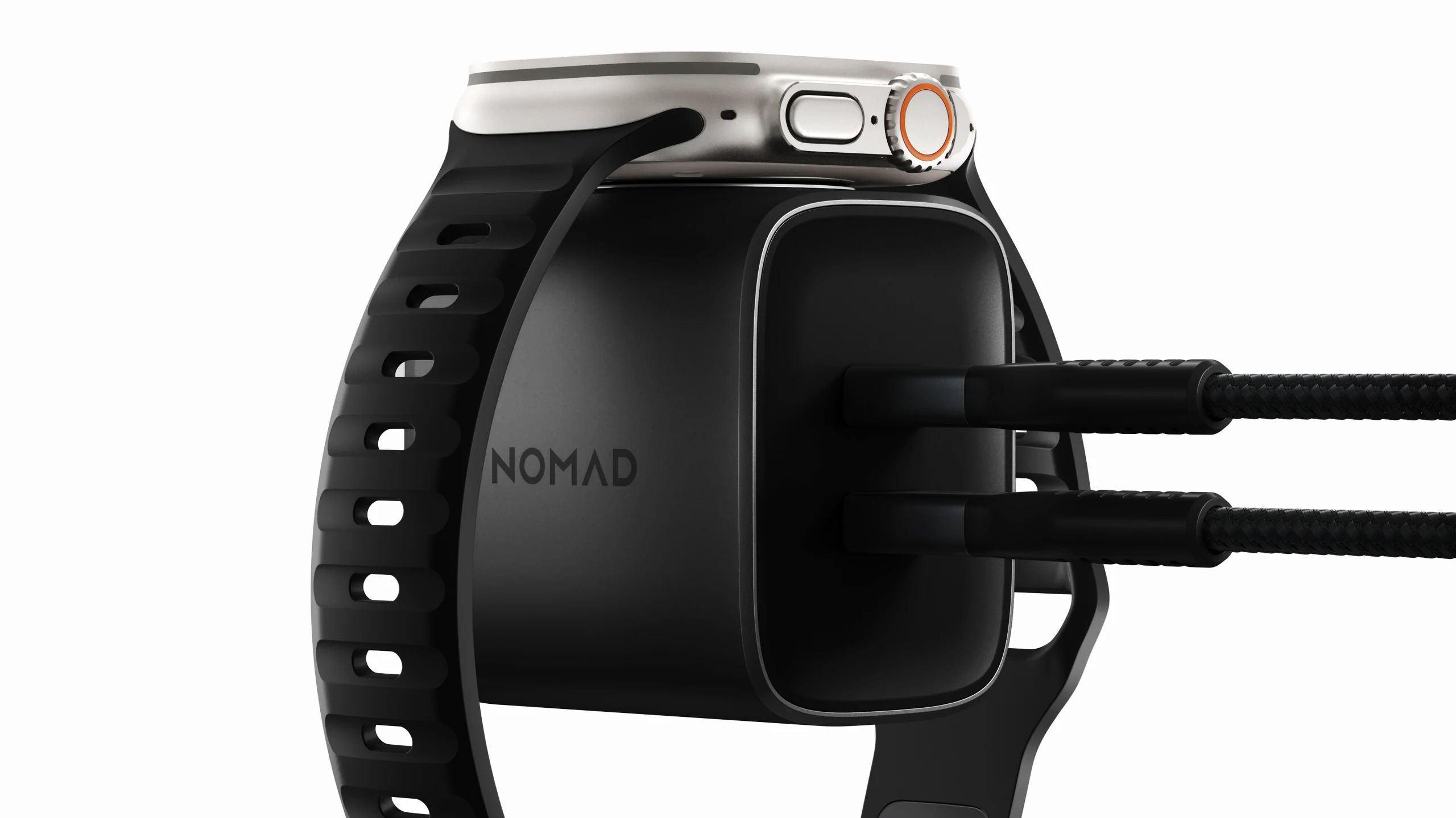 A close-up of Nomad's 65W Power Adapter, Apple Watch Edition.