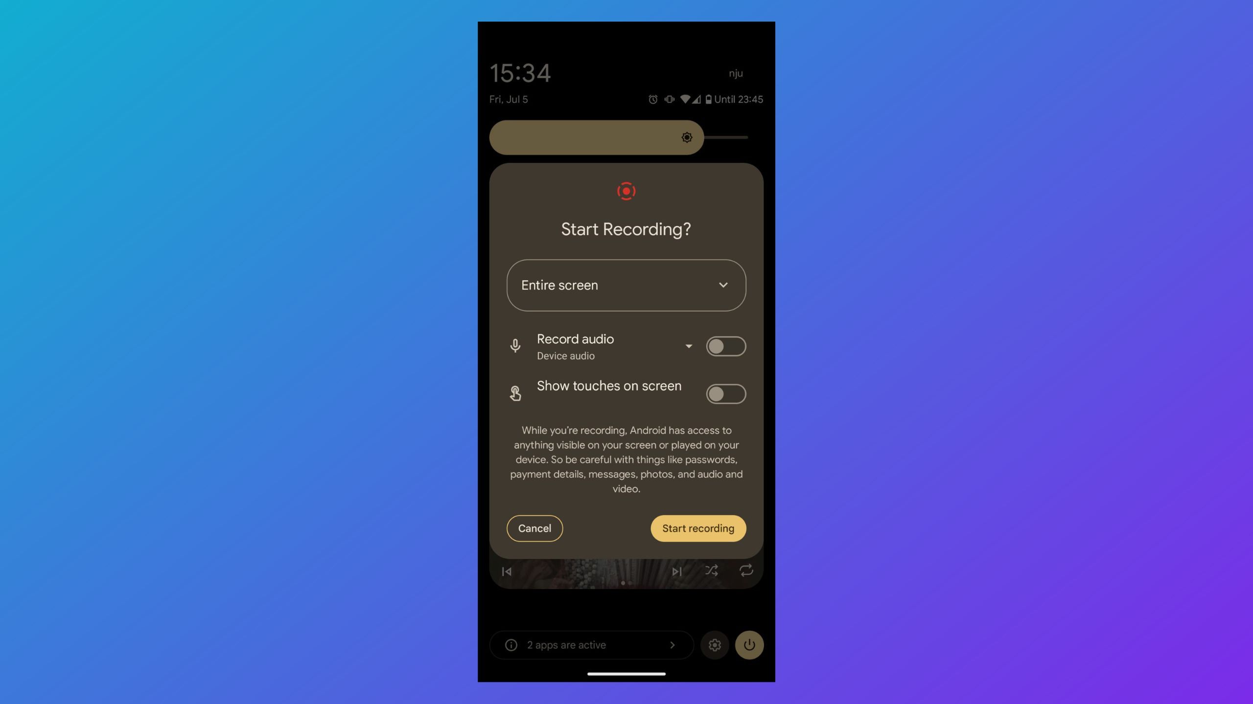 How to screen record on Android phones