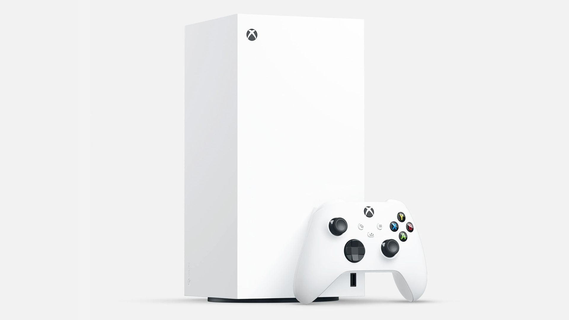 An all-digital Xbox Series X rendering.