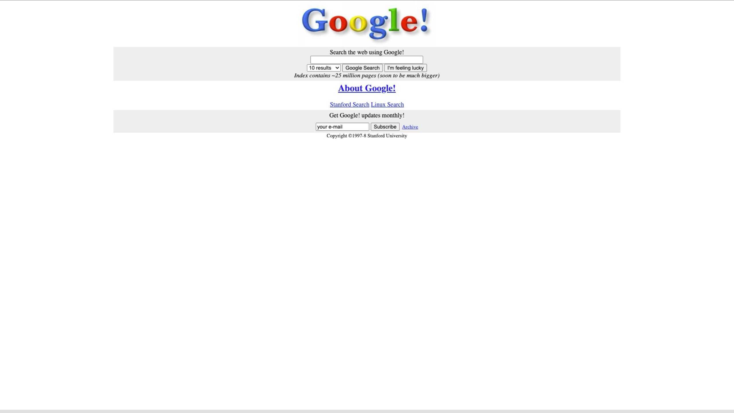 Google 2001 Google Search retrospective: Every era from 1998 to today