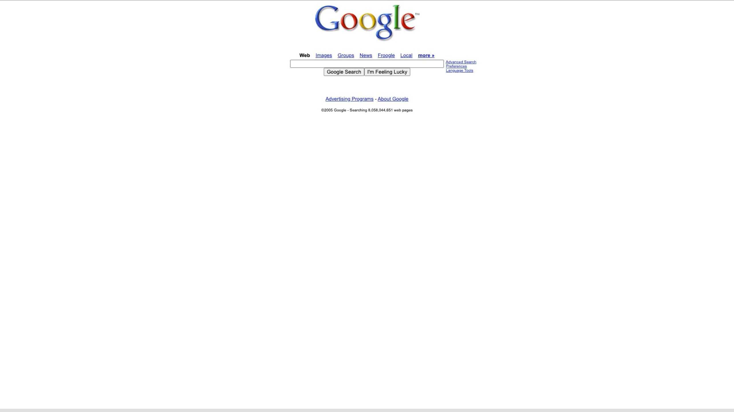 Interface Google 2001 Google Search retrospective: Every era from 1998 to today