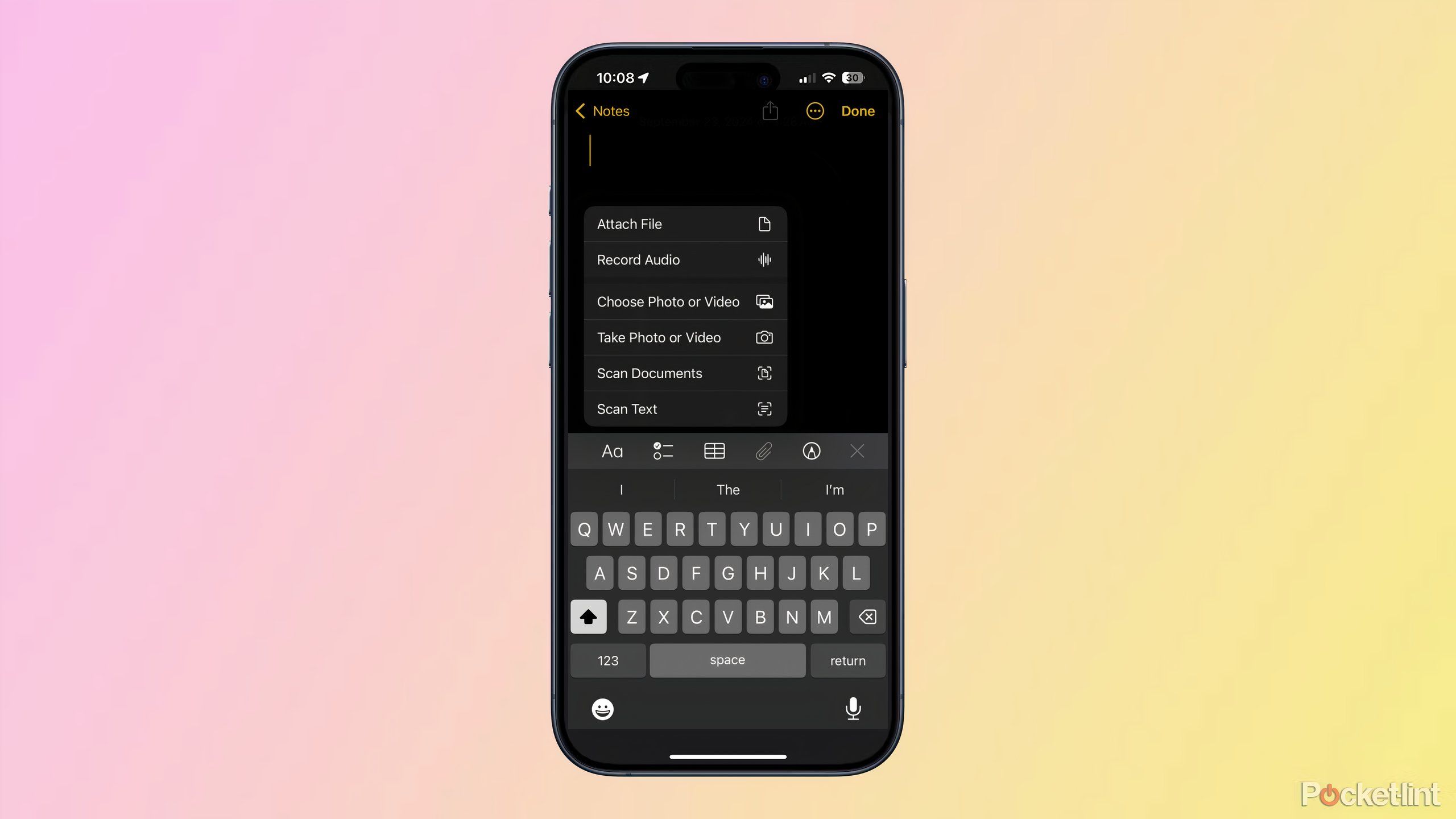 How to record and transcribe audio in Notes using iOS 18