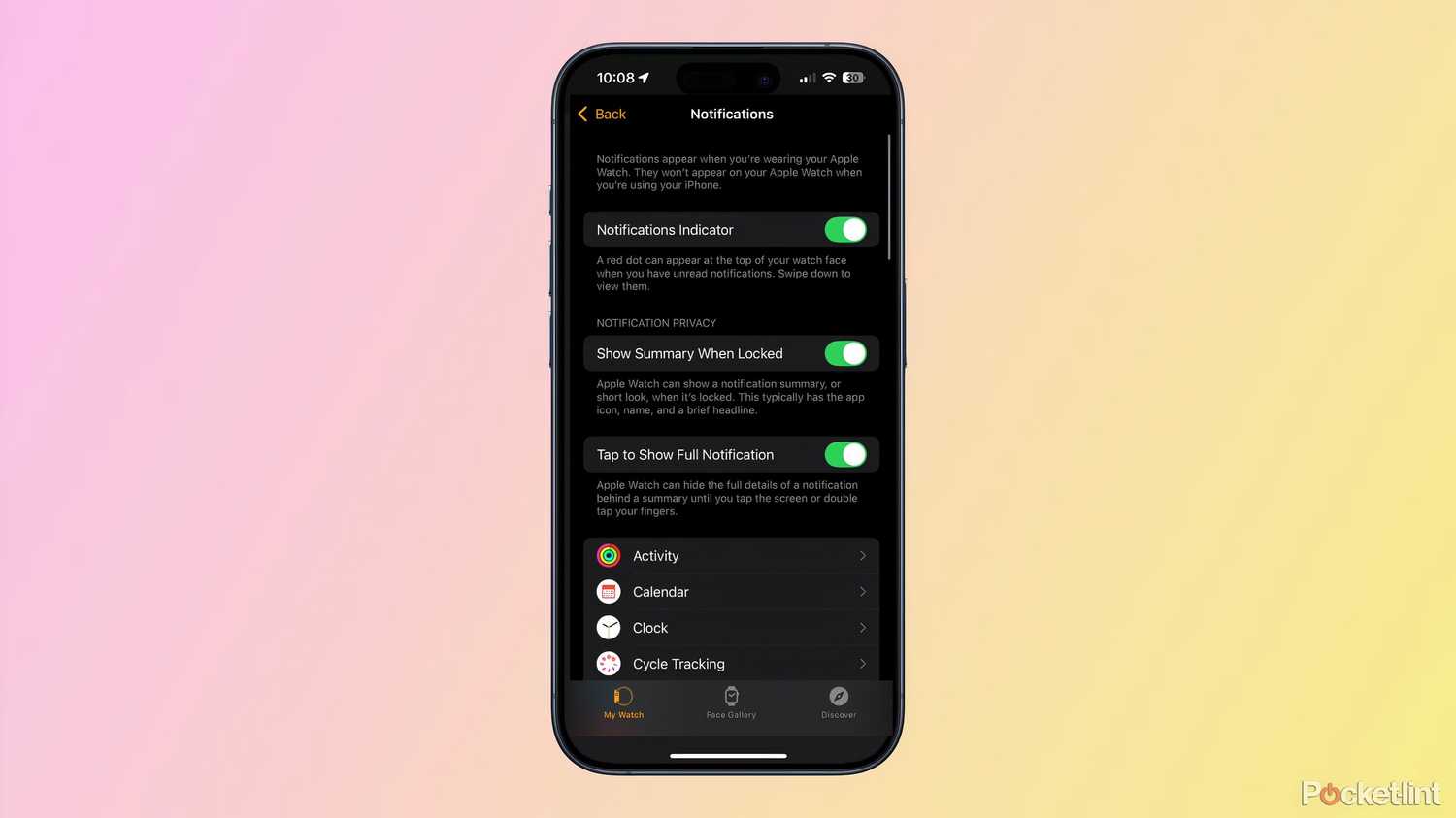 How to customize notification settings on Apple Watch Series 10