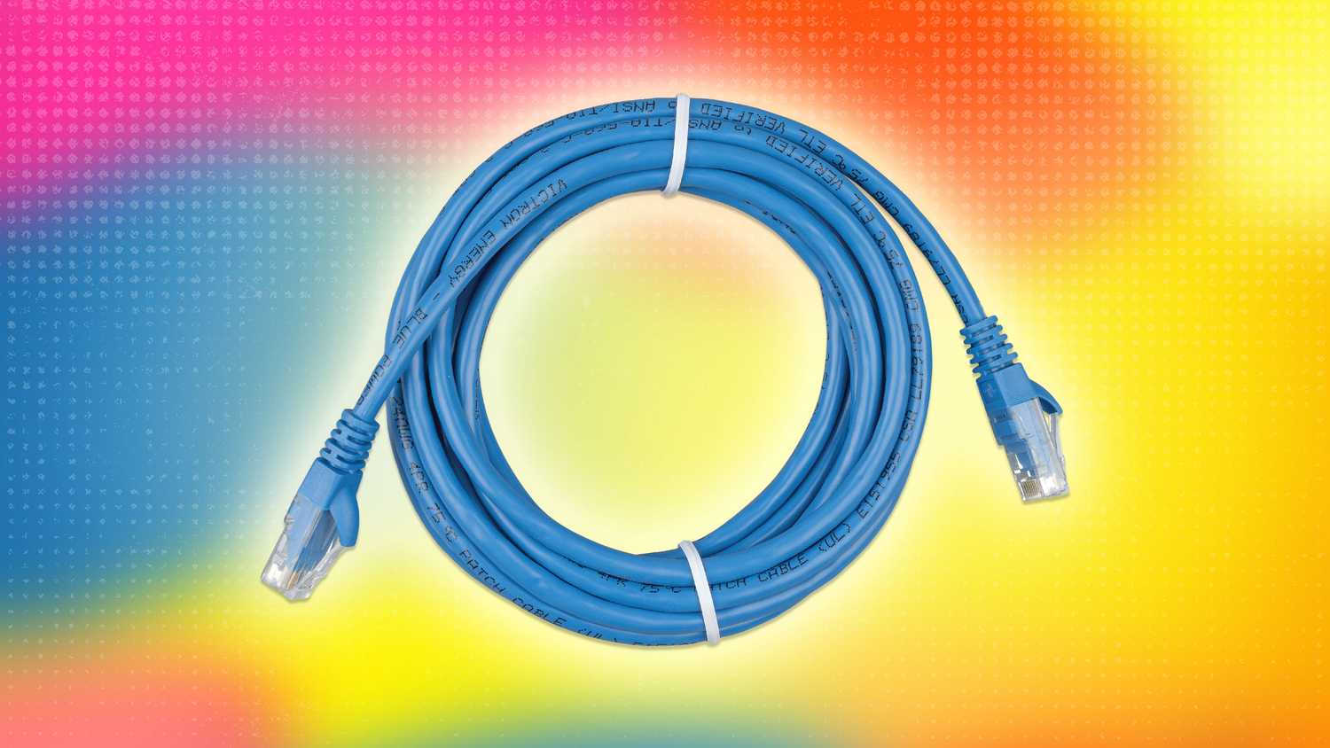 An Ethernet cable. 