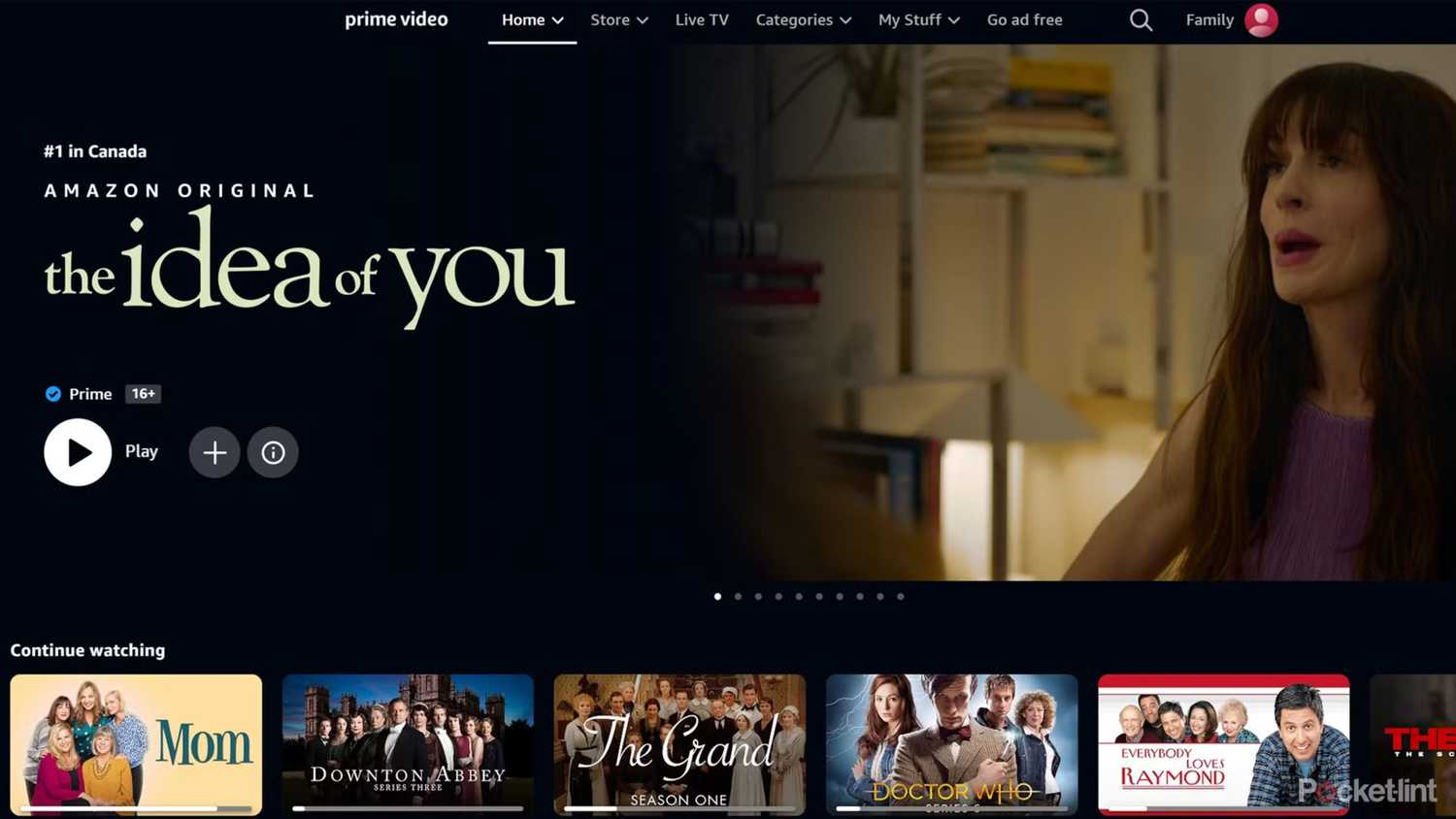 The Amazon Prime-Video website in May 2024.