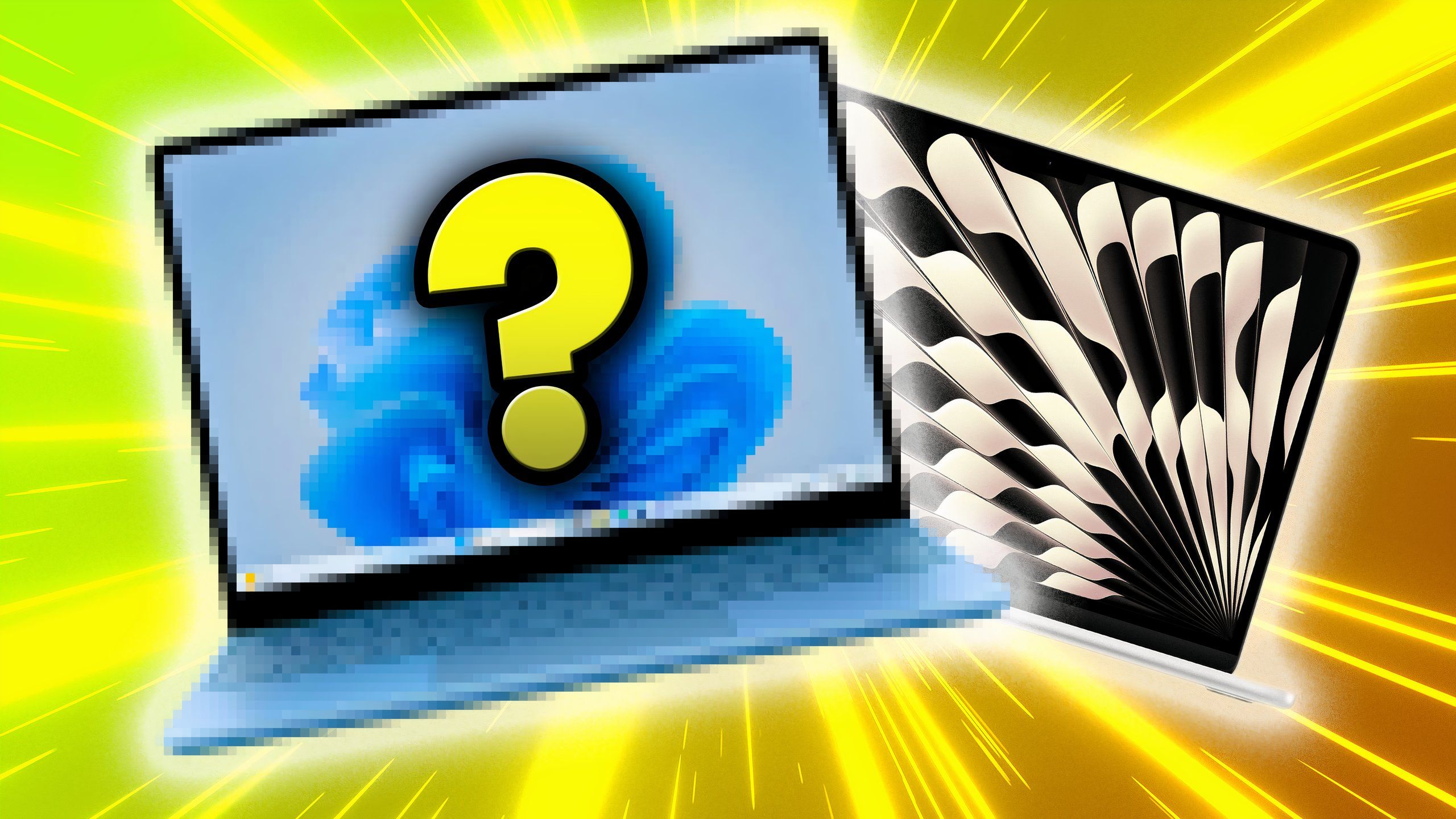 A MacBook Air and Lenovo Thinkpad X13.