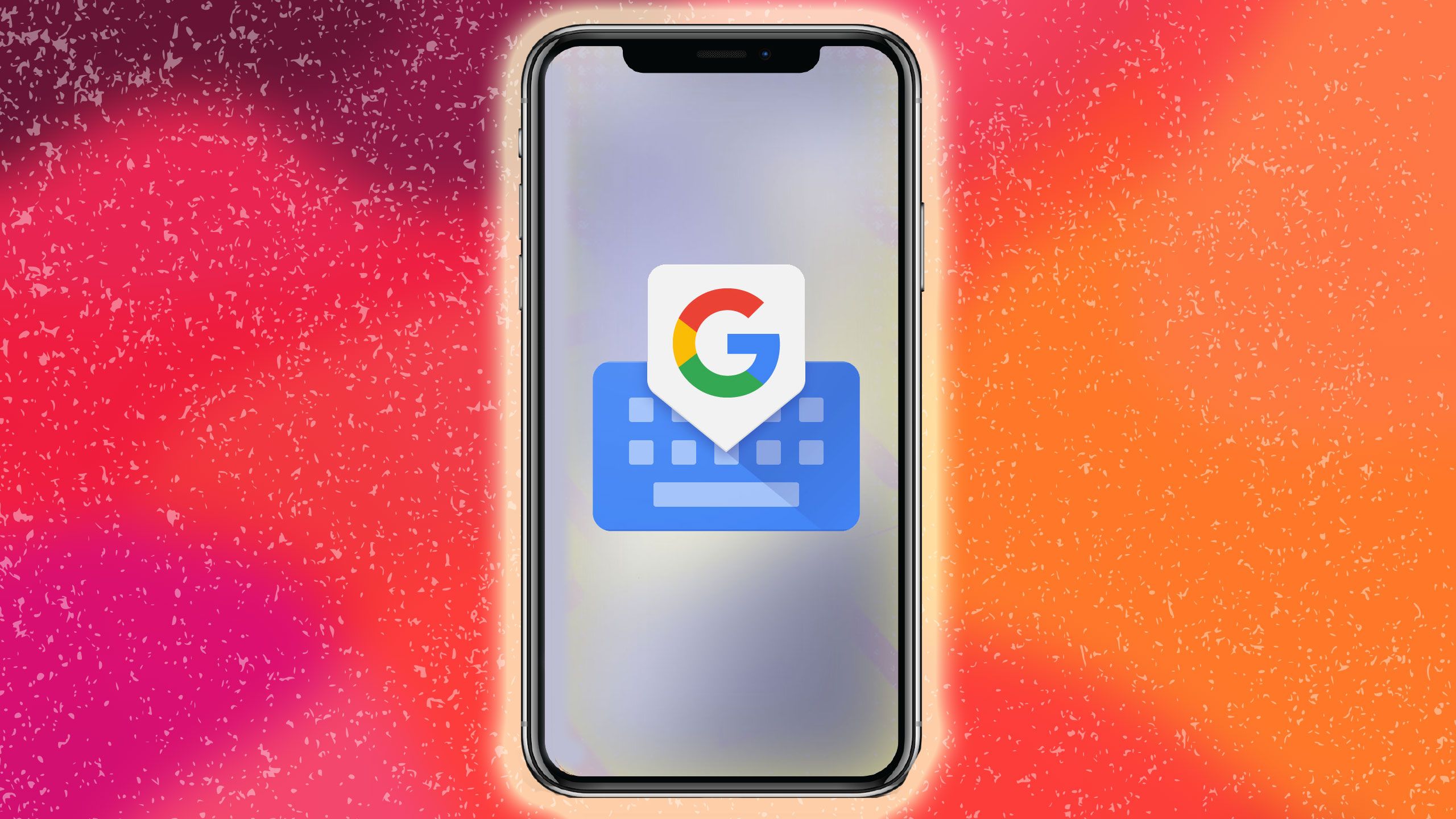Gboard on a rendering of a phone. 
