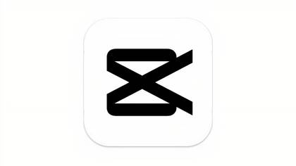 The white and black CapCut app icon.
