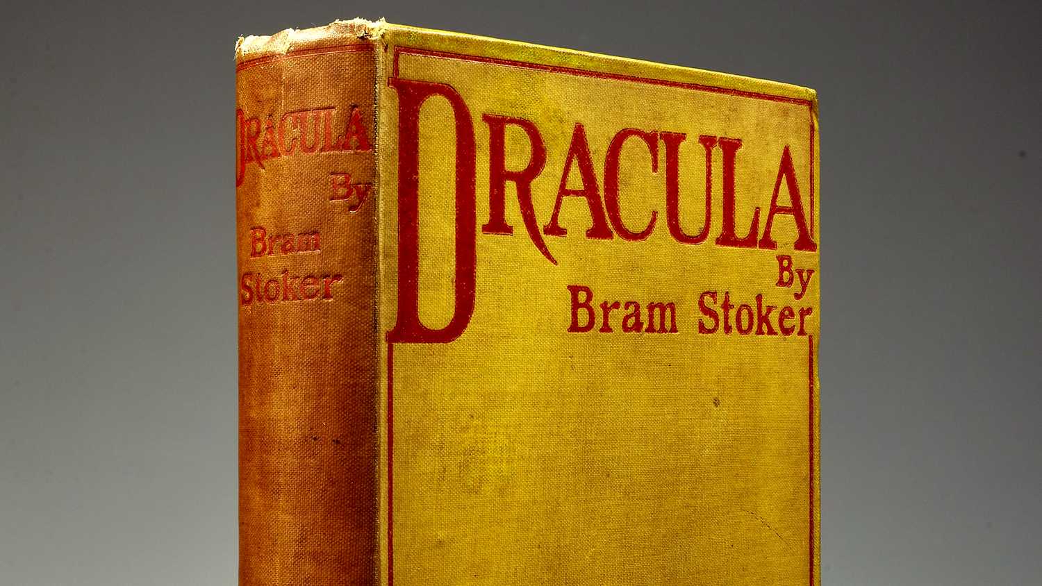 A first-edition print of Bram Stoker's Dracula.