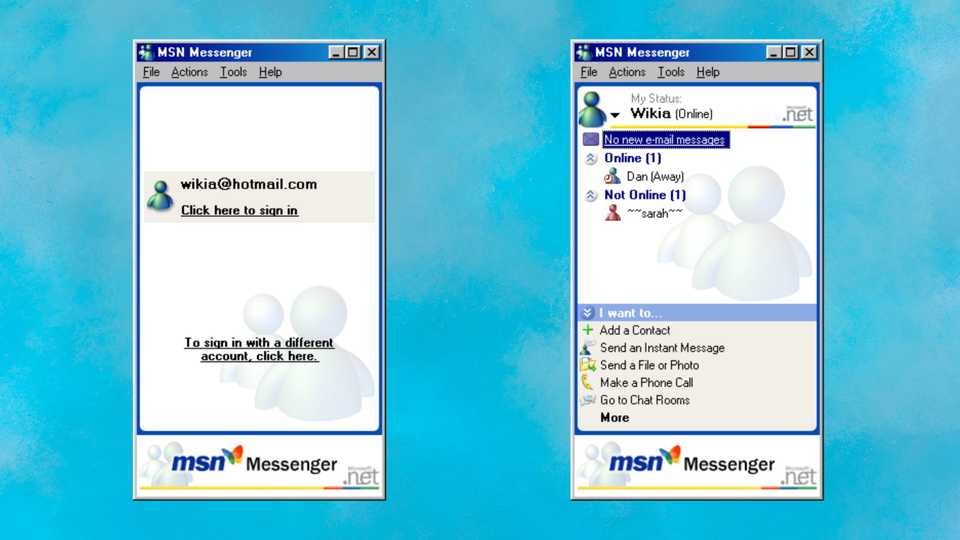 MSN Messenger screenshots