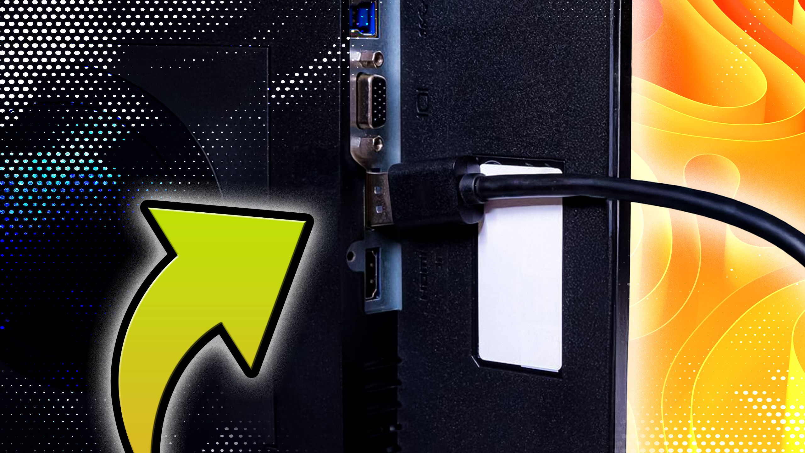 The USB port on a TV.