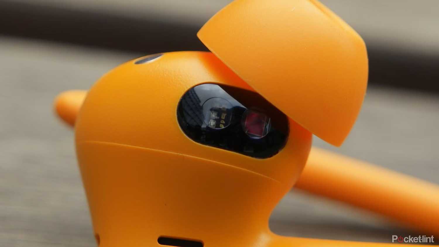 Powerbeats Pro 2 close up of the PPG sensor. 