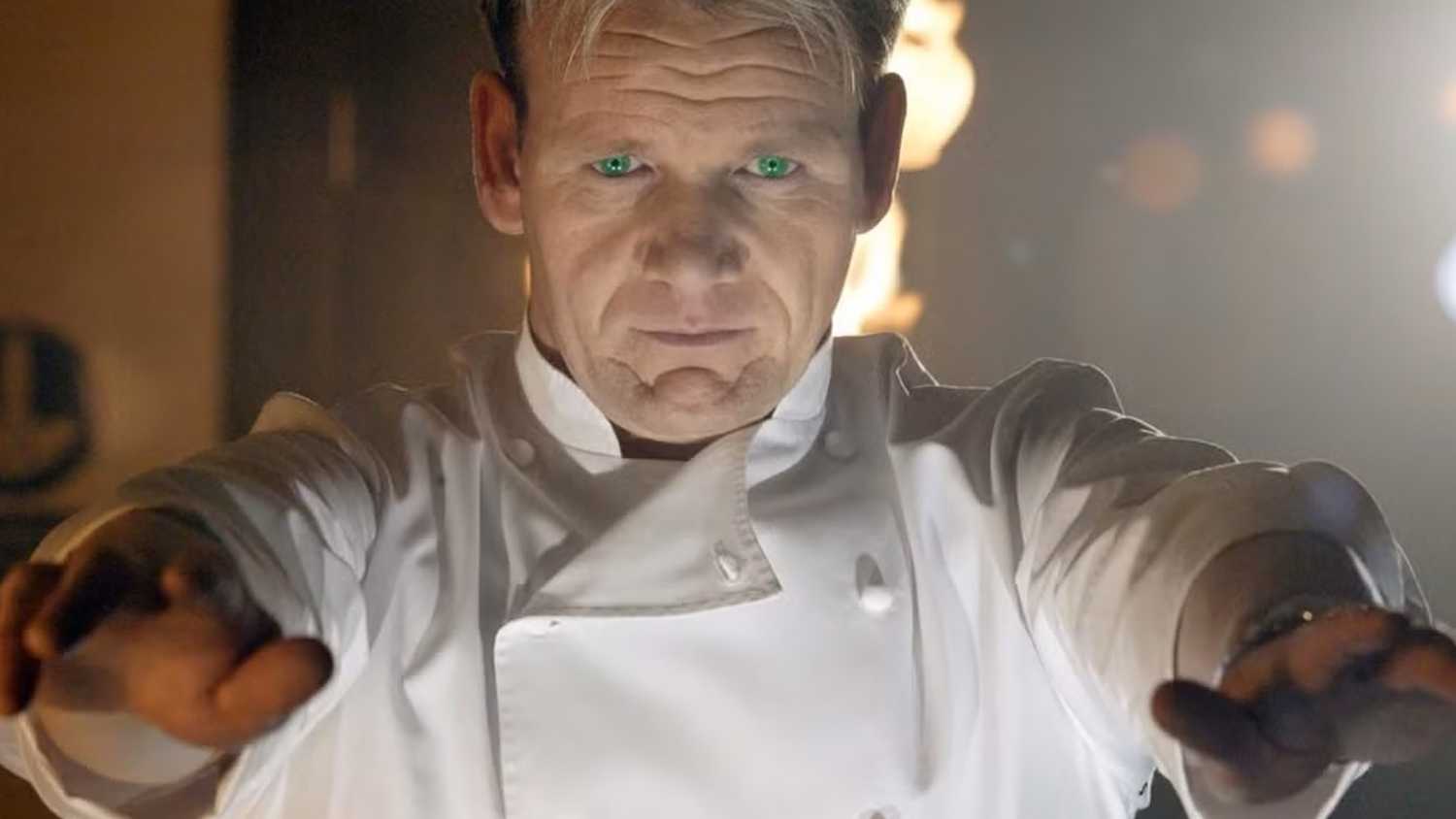 Gordon Ramsay in Hell's Kitchen.