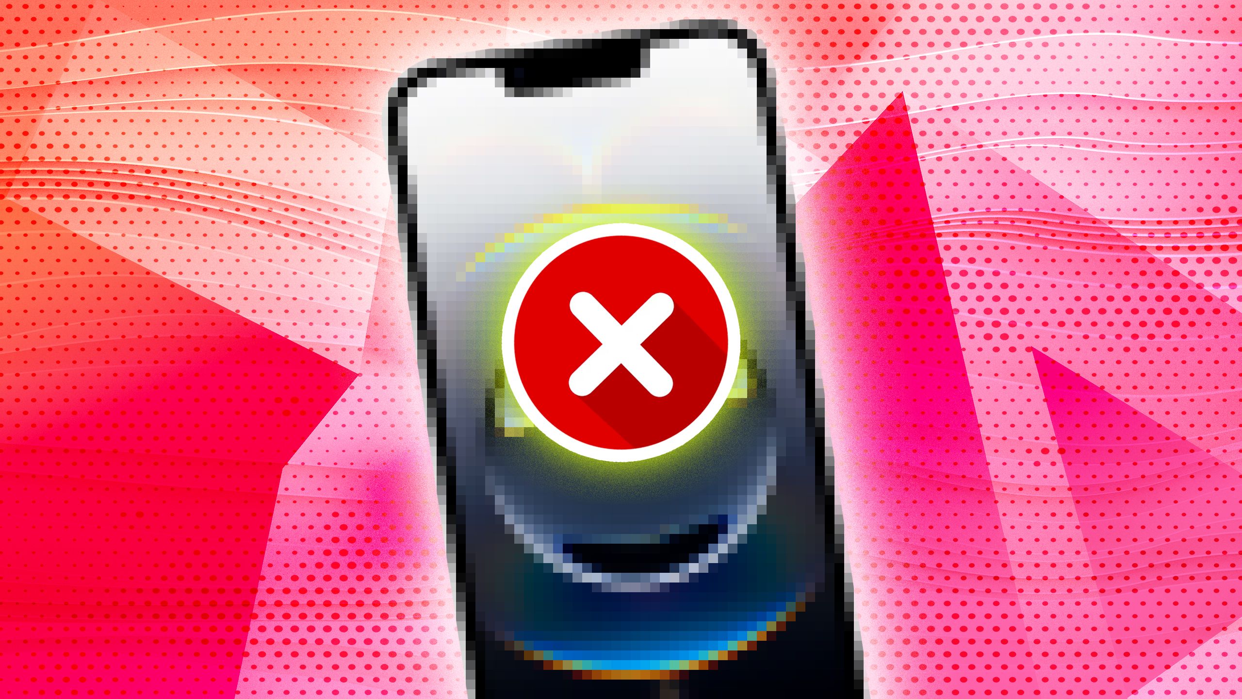 An iPhone blurred out. 