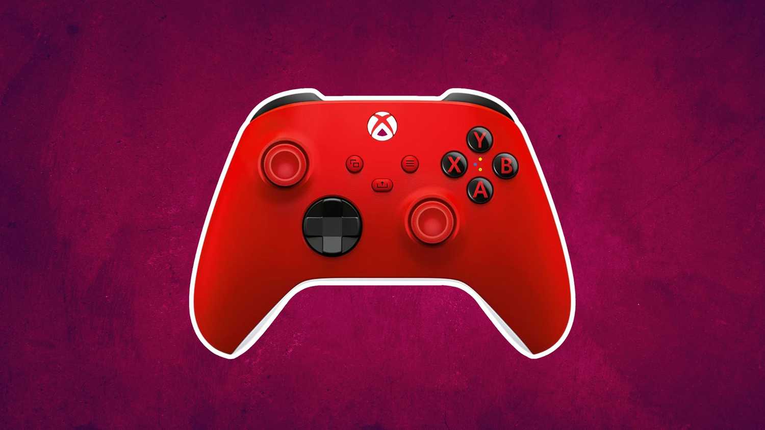 Red Xbox wireless controller.