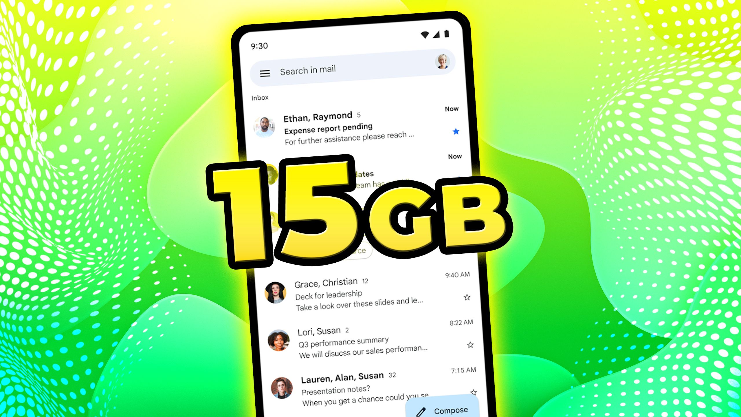 Gmail 15GB free storage 