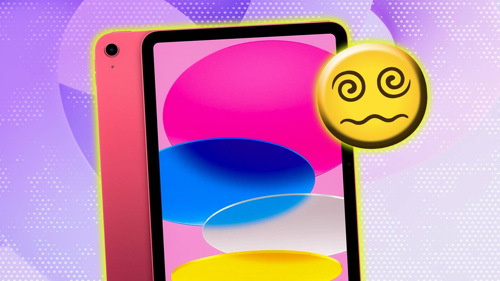 An iPad with a puzzled emoji overlayed on it. 