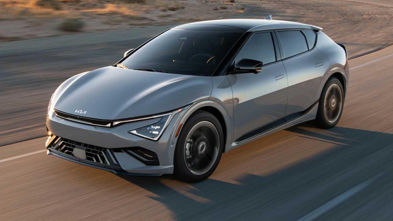 2025 Kia EV6 on the road.