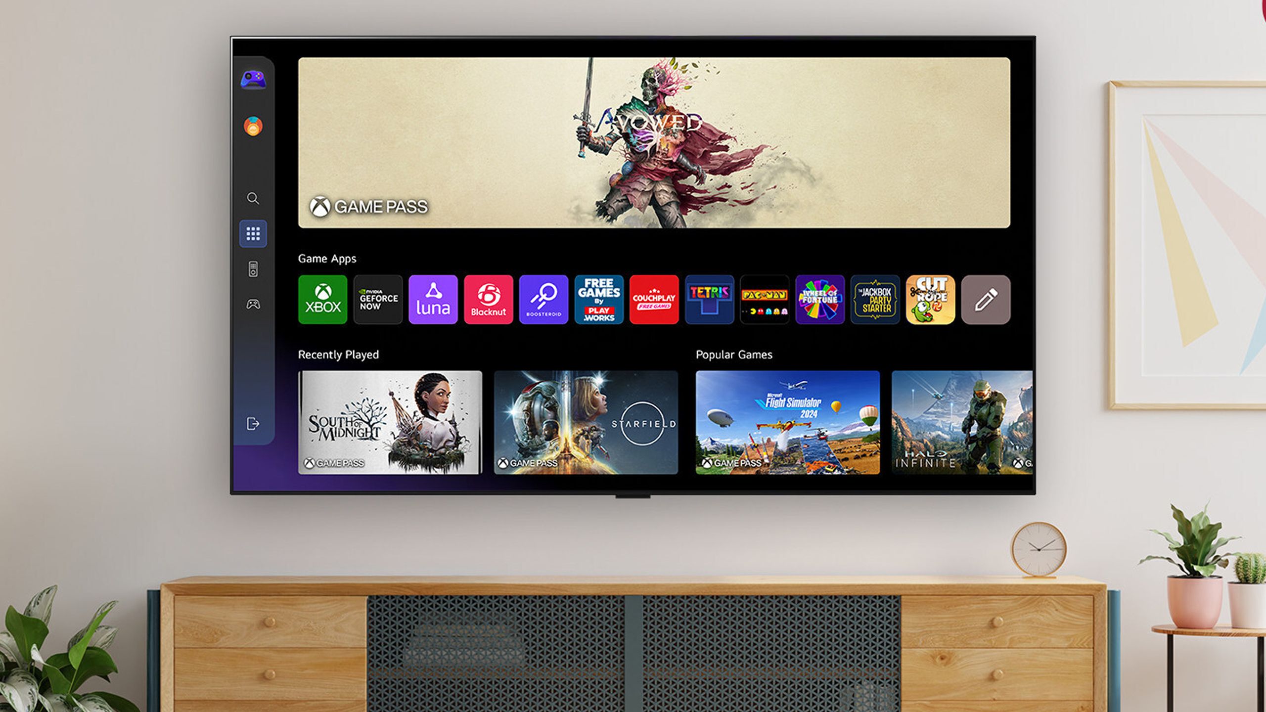 Xbox Game Pass on LG TV.