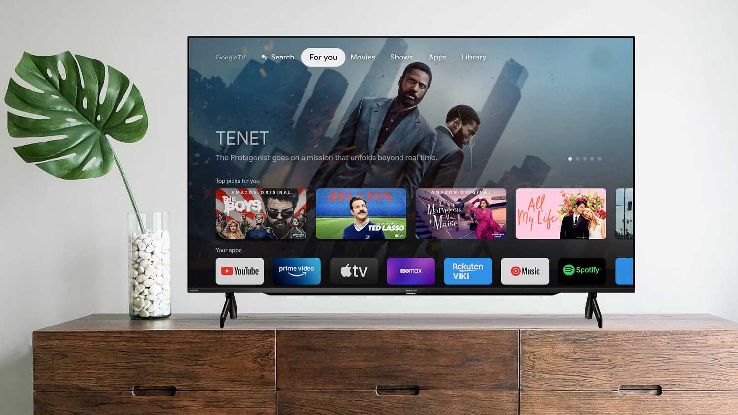 Google TV on a Sharp TV.