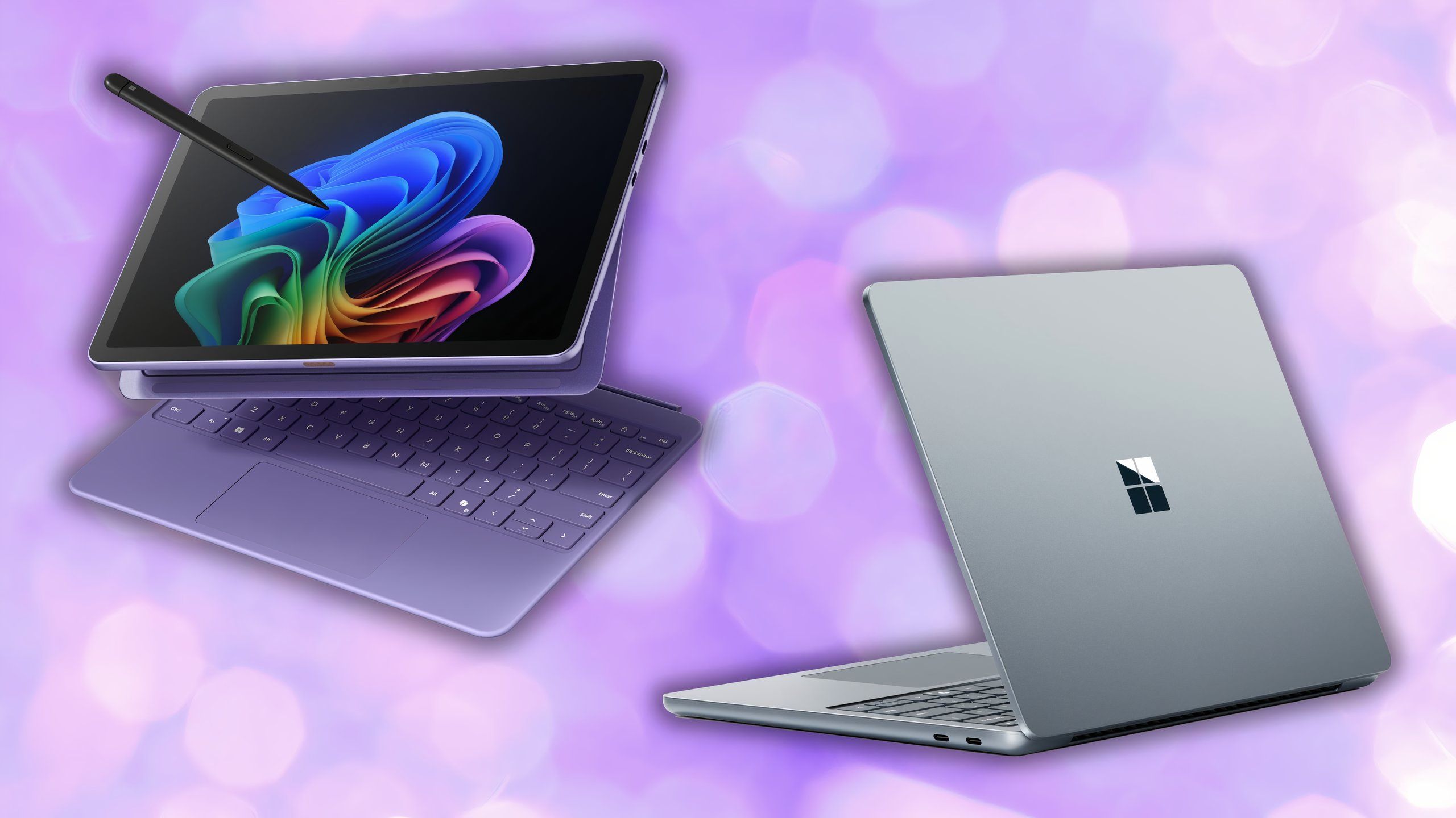 Microsoft's 12-inch Microsoft Surface Pro and 13-inch Surface Laptop.