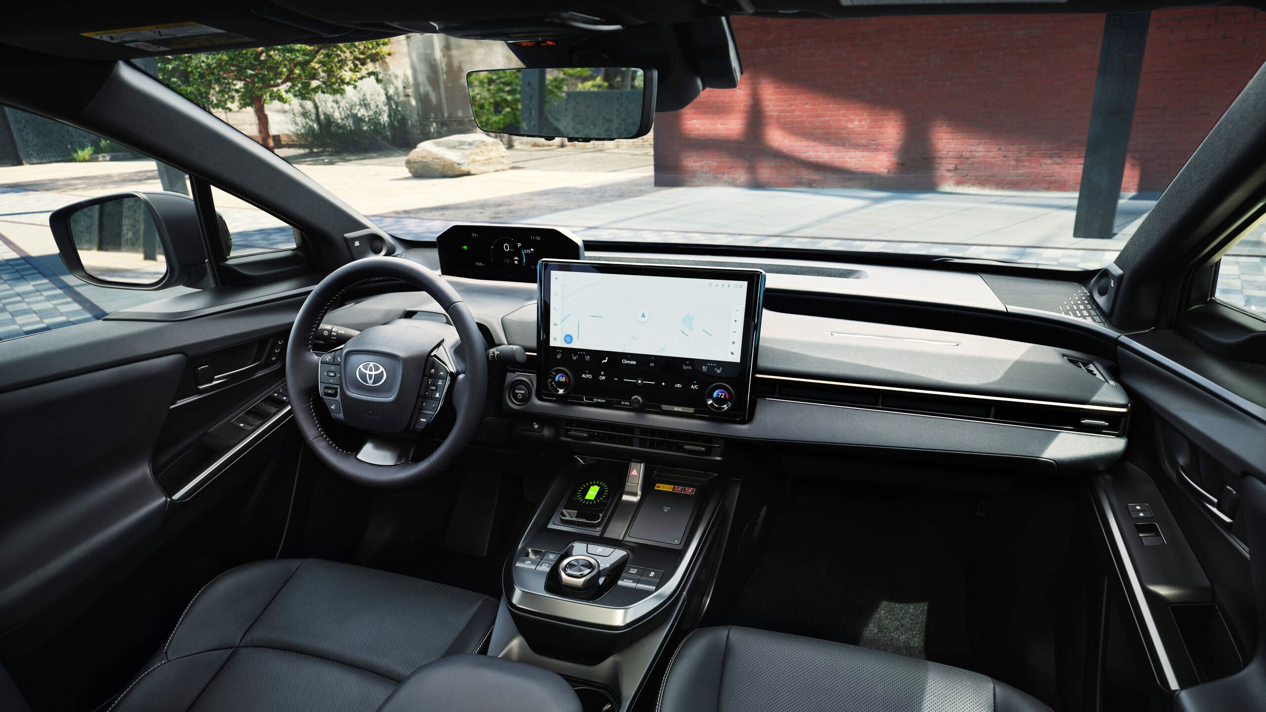 The cockpit of the 2026 Toyota bZ.