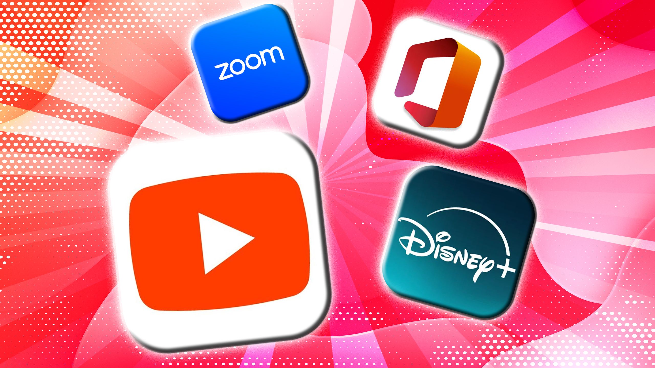 Four different app icons. 