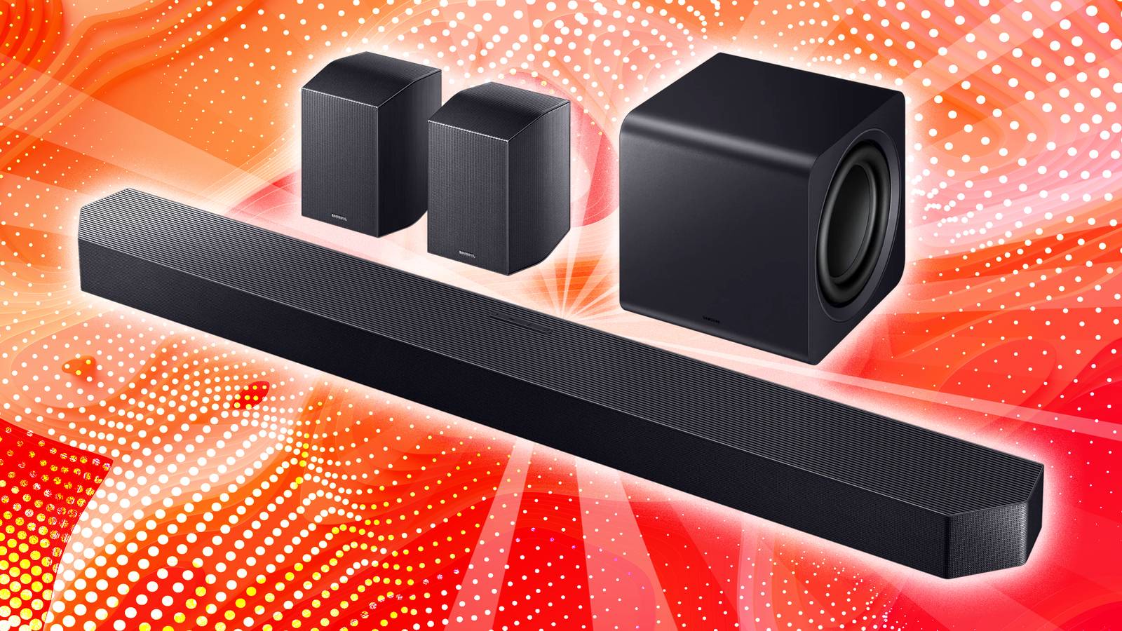 Subwoofers and a soundbar. 