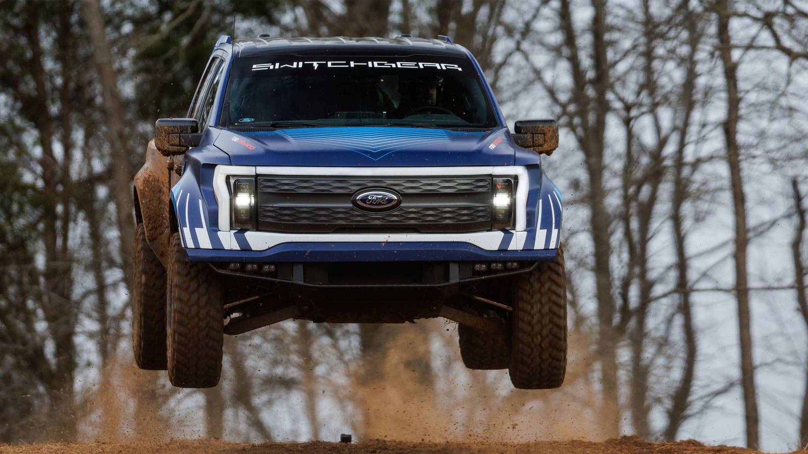 Ford F-150 Lightning off-roading.