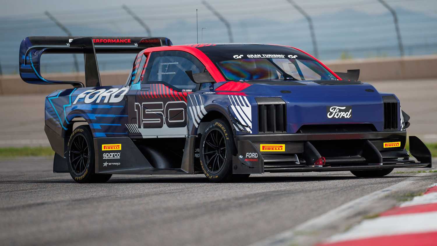 Supertruck three quorters front.