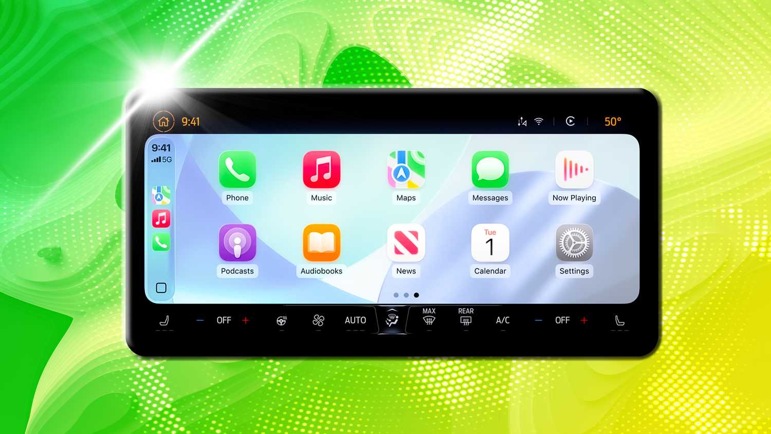 CarPlay on a dash. 