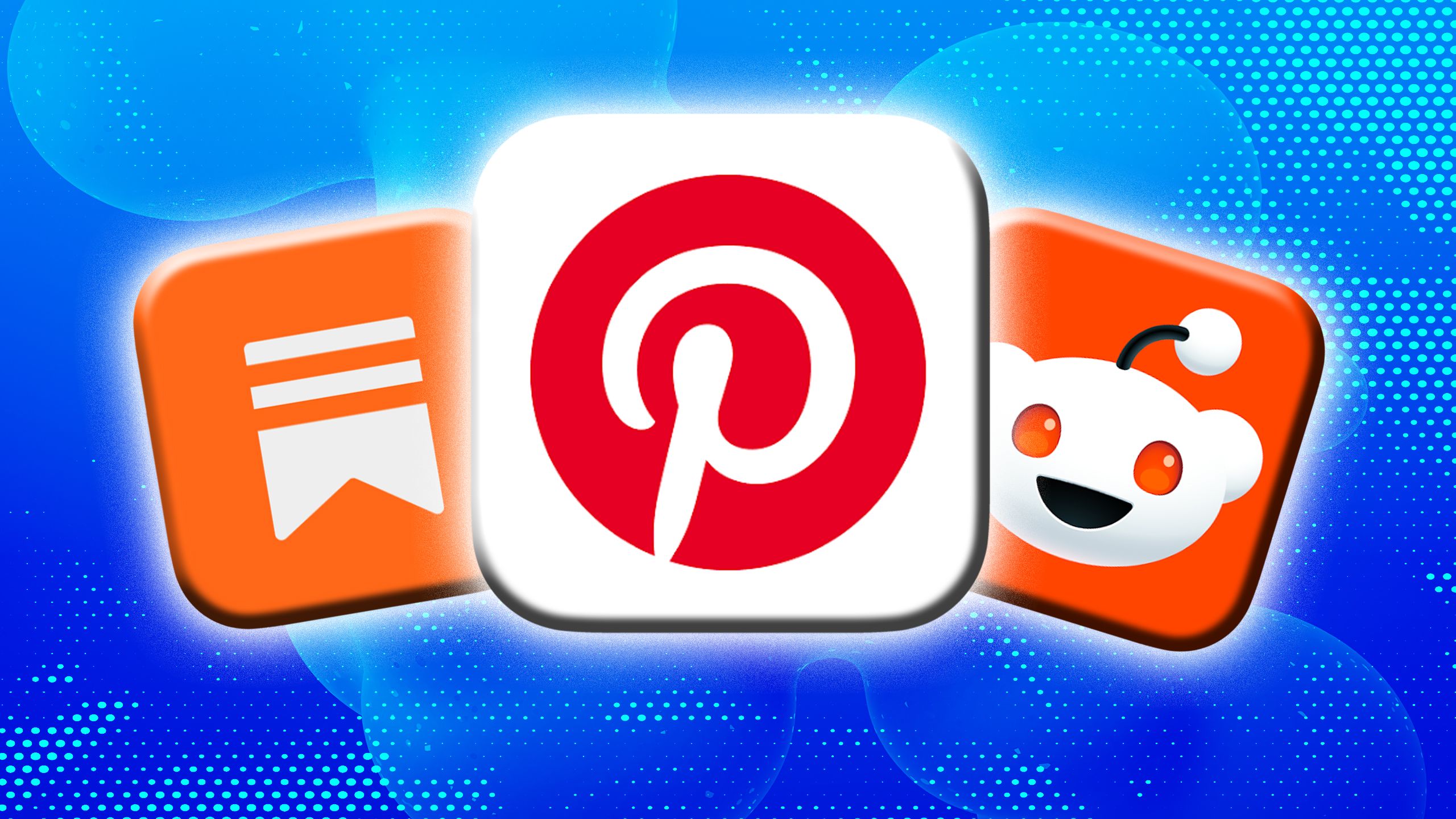 Three app icons side by side. 