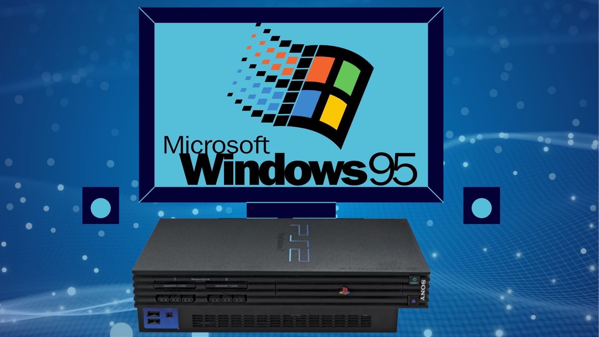 Windows logo on a PS2