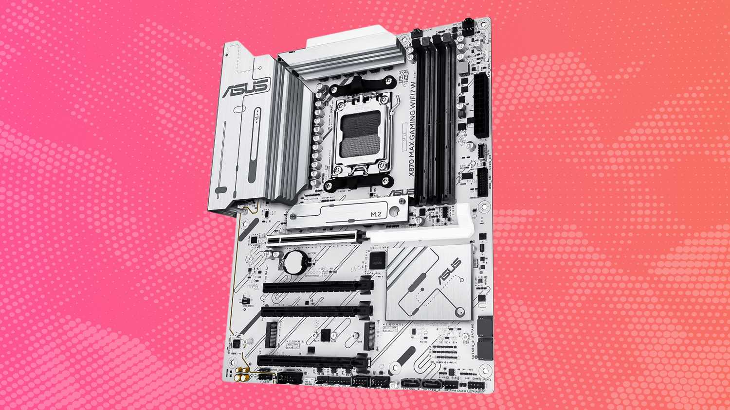 A PC motherboard.