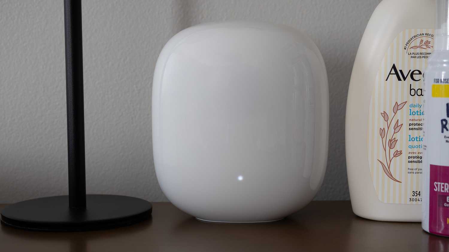 Google's Nest Wifi Pro on a desk 
