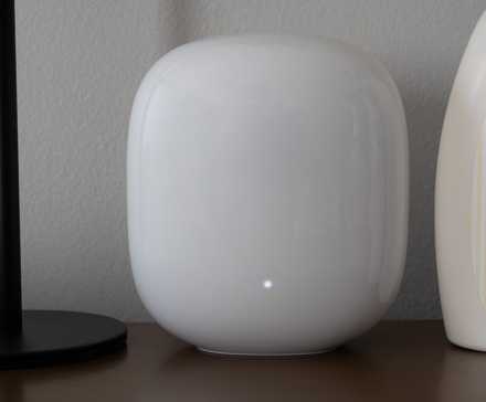 Google's Nest Wifi Pro on a desk