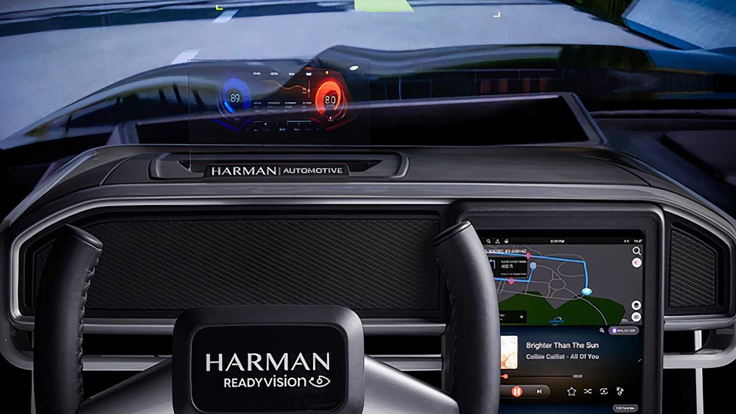 A still photo of the Harman Readyvision concept.
