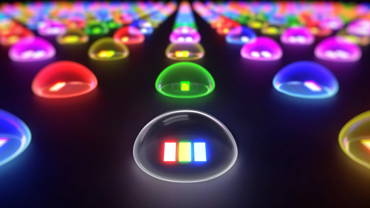 A Sony rendering of micro-RGB diodes, also known as RGB mini-LED.
