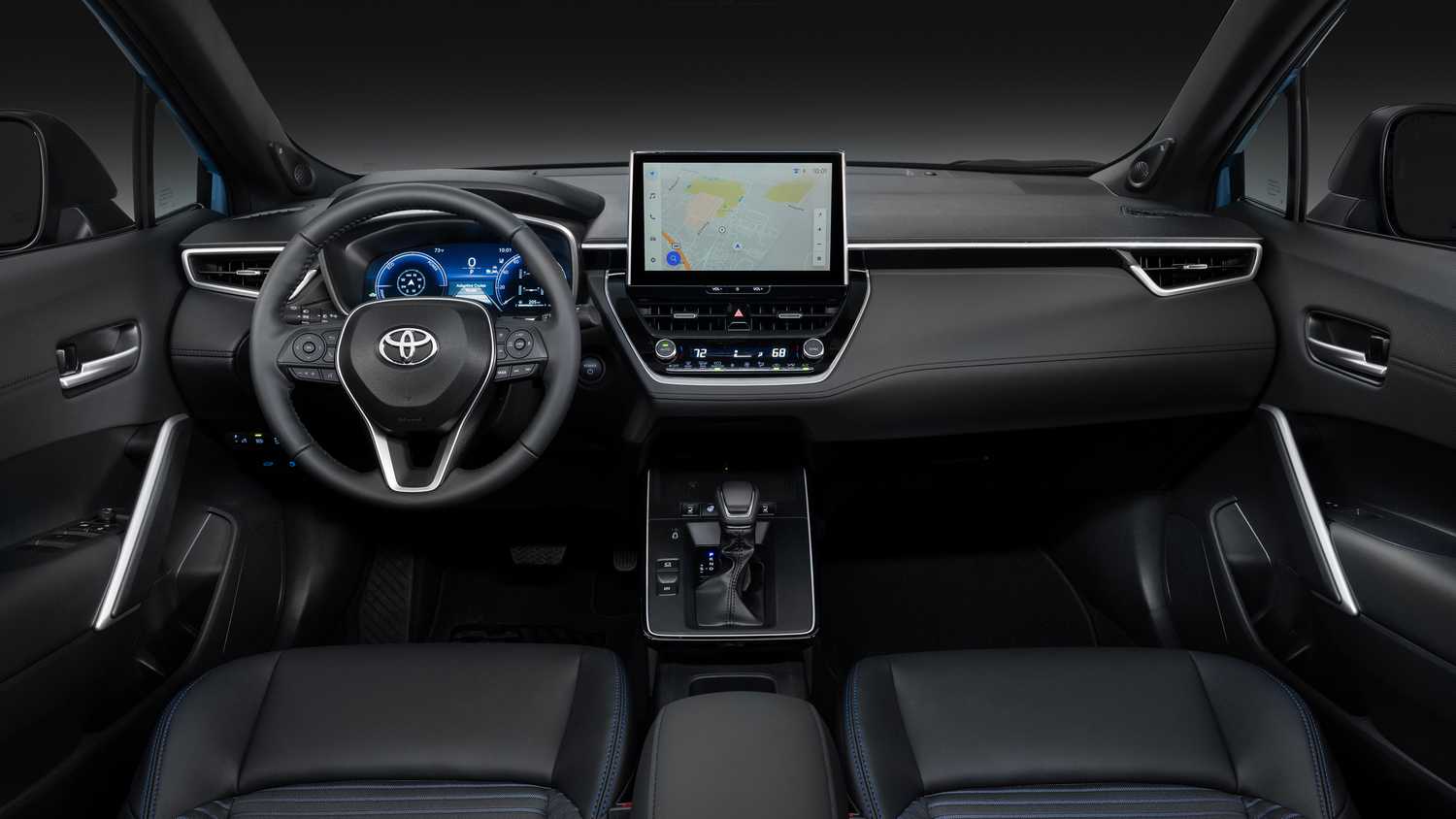 Toyota Corolla Cross hybrid dashboard. 