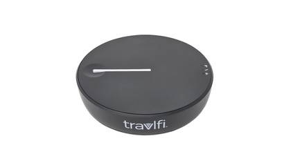 A still photo of the Travlfi JourneyGo wifi hotspot.