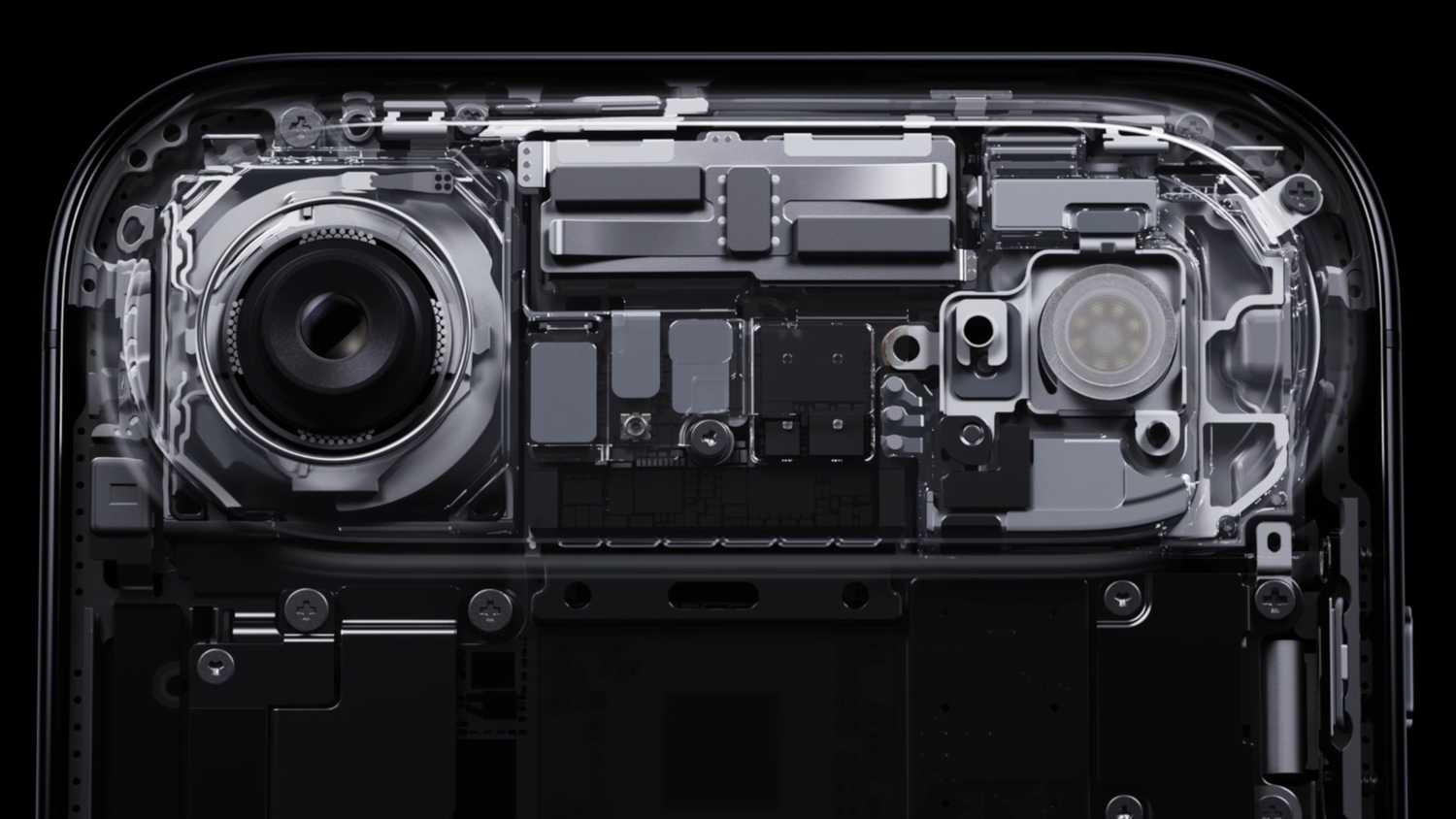The interior of the iPhone Air's camera bump.