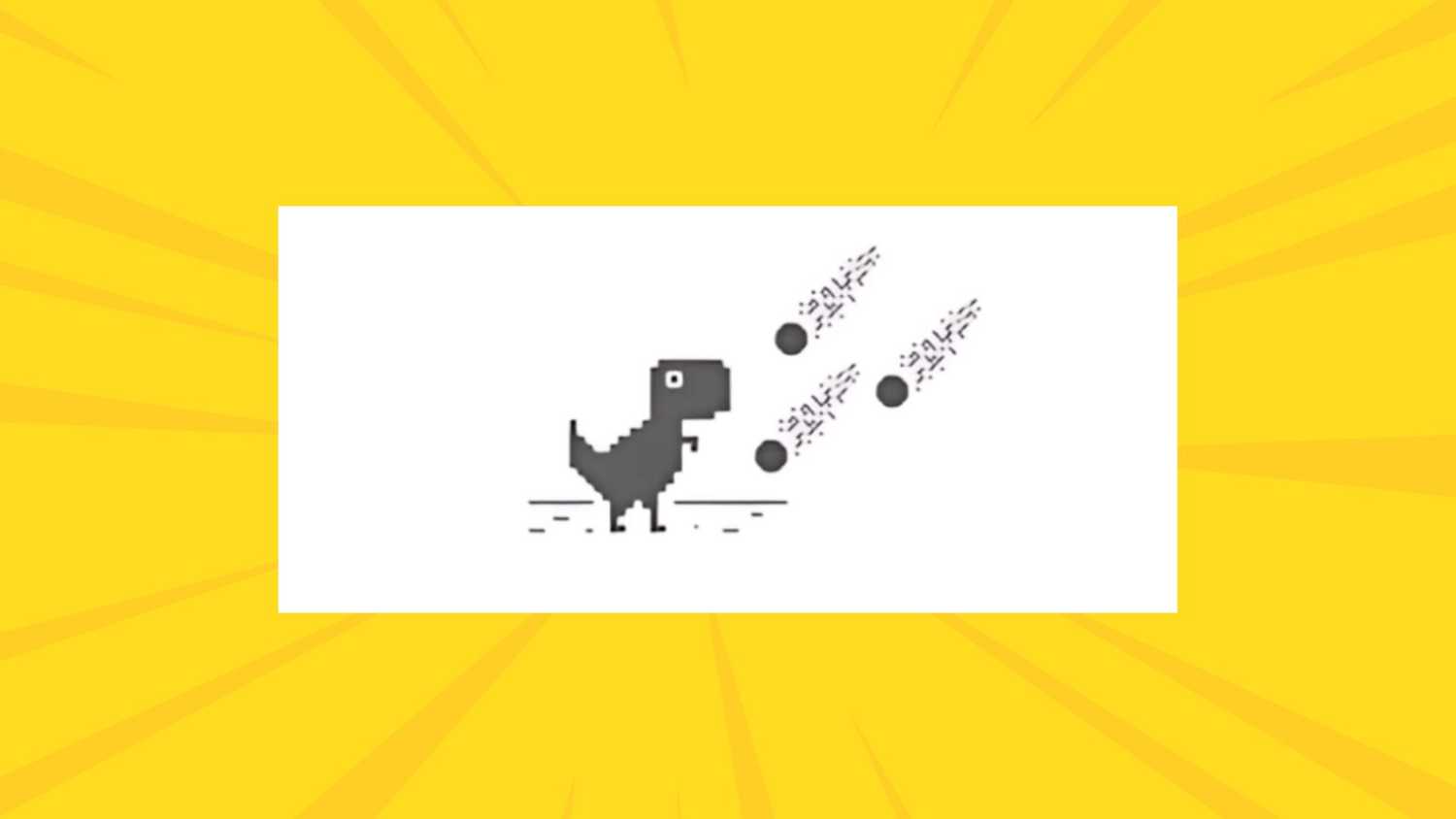 Chrome dinosaur meteor