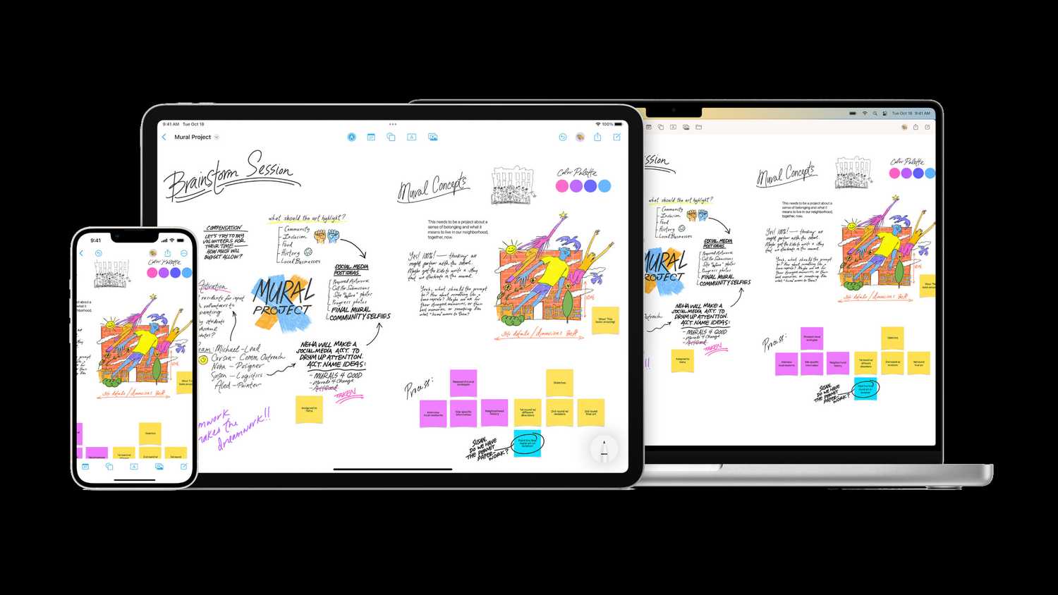 iPhone, iPad, Mac의 Apple Freeform 앱입니다.
