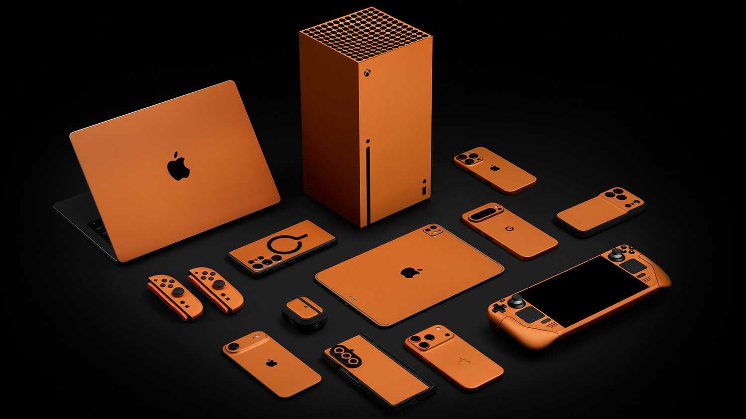 dbrand Cosmic Orange skin.