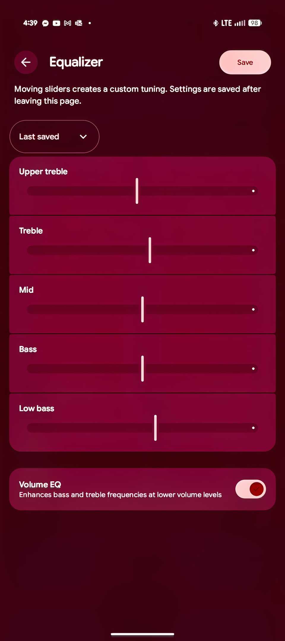 Google Pixel Buds app EQ options